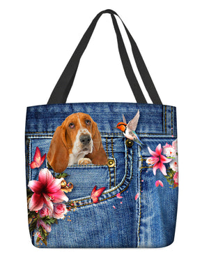 Basset hound-Lily Cloth Tote Bag