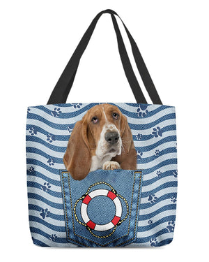 Basset hound On Board-Cloth Tote Bag