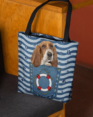 Basset hound On Board-Cloth Tote Bag