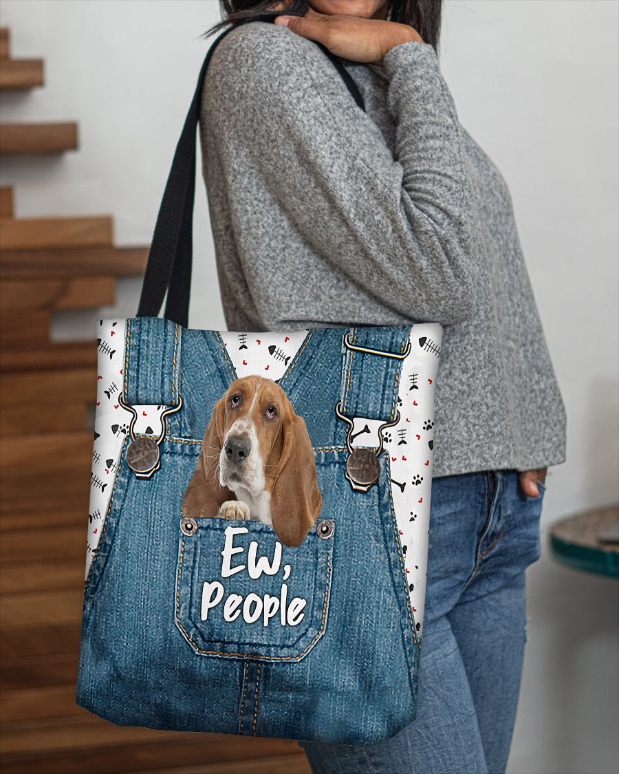 Basset hound-EW people-Cloth Tote Bag