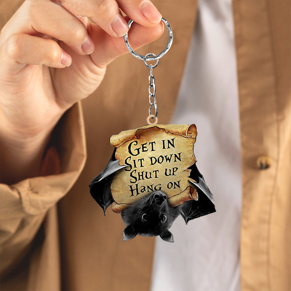 Bat get in Bat love Keychain