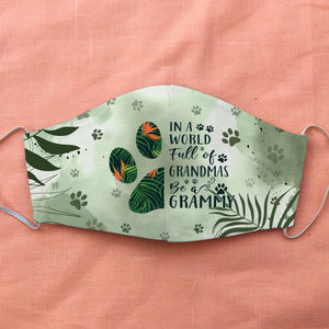 Be A Grammy Dog Paw EZ02 2207 Face Mask