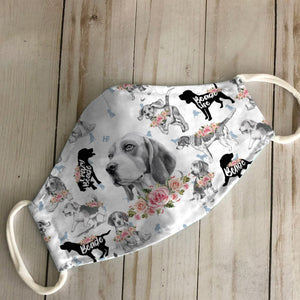 Beagle Floral Vintage EZ07 2606 Face Mask