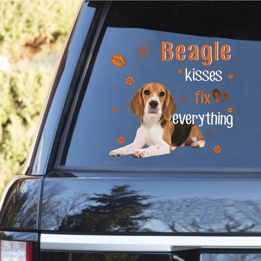 Beagle-Kiss Fix Everything Decal