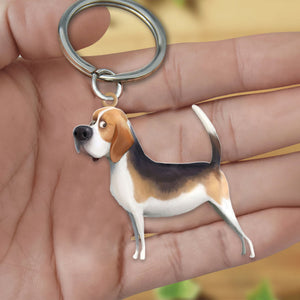 Beagle-Look at me flat Acrylic Keychain