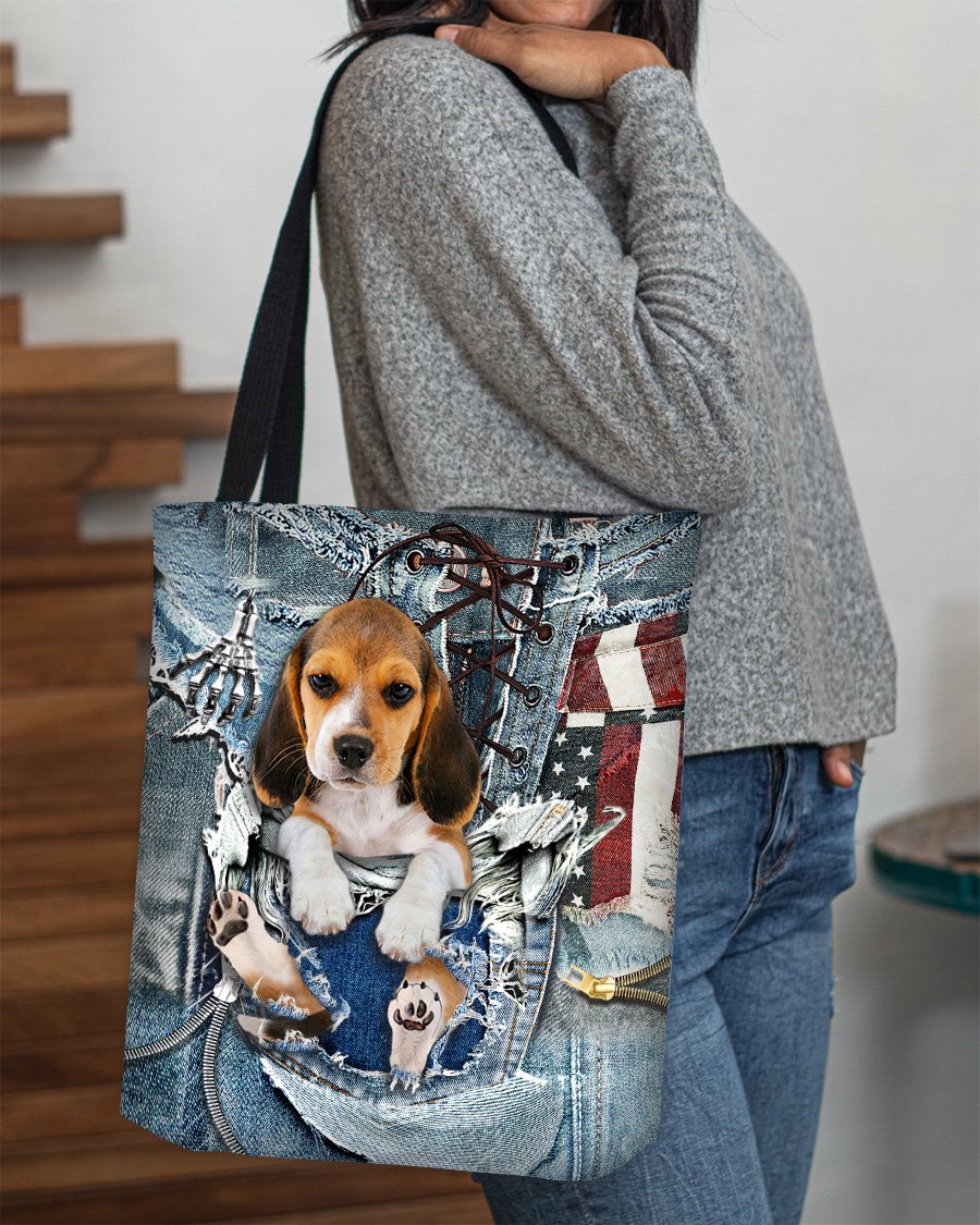 Beagle-Ripped Jeans-Cloth Tote Bag
