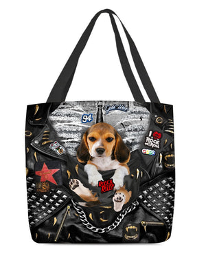 Beagle-Rock Dog-Cloth Tote Bag