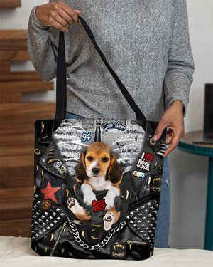 Beagle-Rock Dog-Cloth Tote Bag