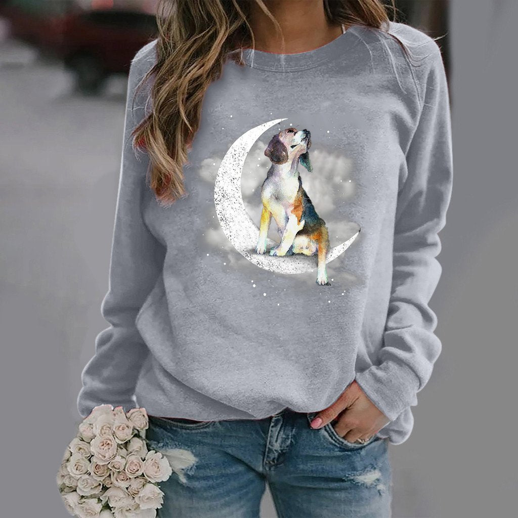 Beagle -Sit On The Moon- Premium Sweatshirt