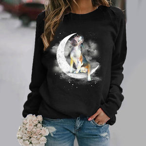 Beagle -Sit On The Moon- Premium Sweatshirt