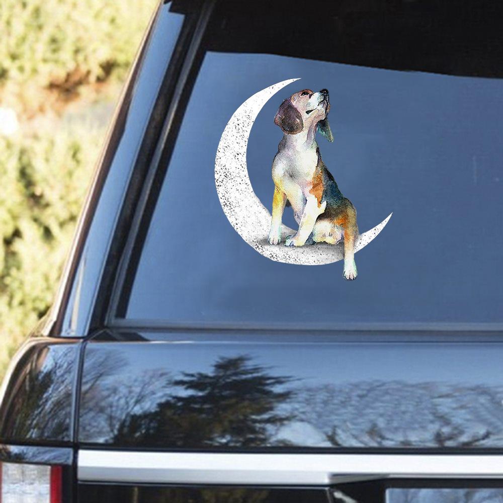 Beagle-Sit On The Moon Decal