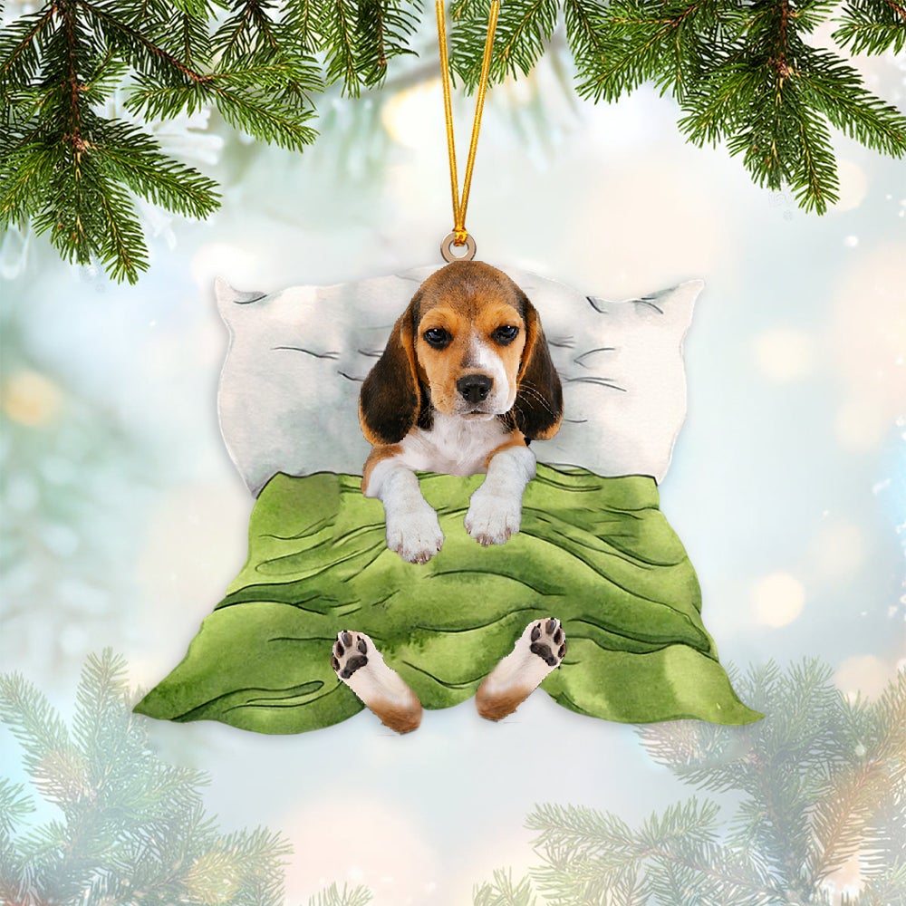 Beagle-Sleep time Two Sides Ornament