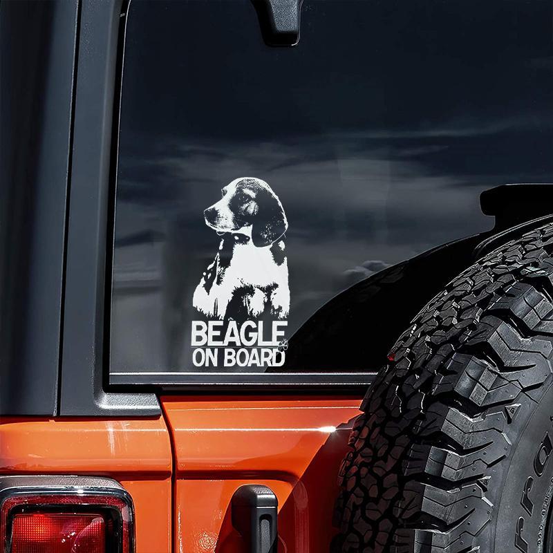 Beagle1 on Board-Car Window Sticker-Dog Sign Decal