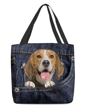 Beagle-Dark Denim-Cloth Tote Bag