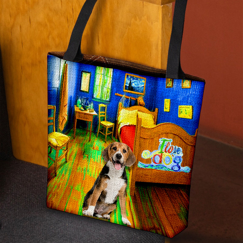 Beagle 2 in the bedroom-Cloth Tote Bag