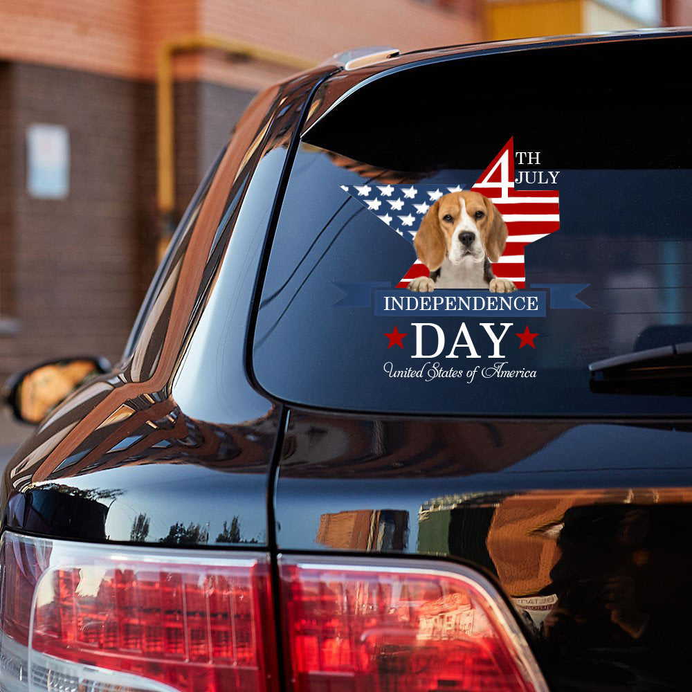 Beagle 2-Independent Day2 Car Sticker
