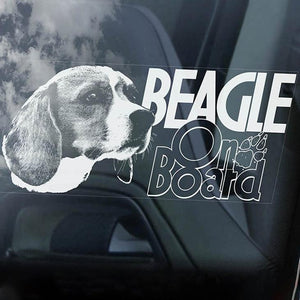 Beagle2 on Board-Car Window Sticker-Dog Sign Decal