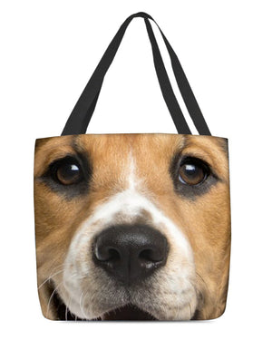 Beagle Face-Cloth Tote Bag