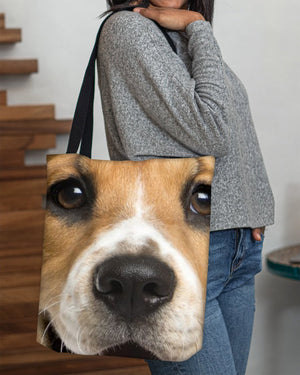 Beagle Face-Cloth Tote Bag