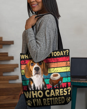 Beagle Who Cares-Cloth Tote Bag