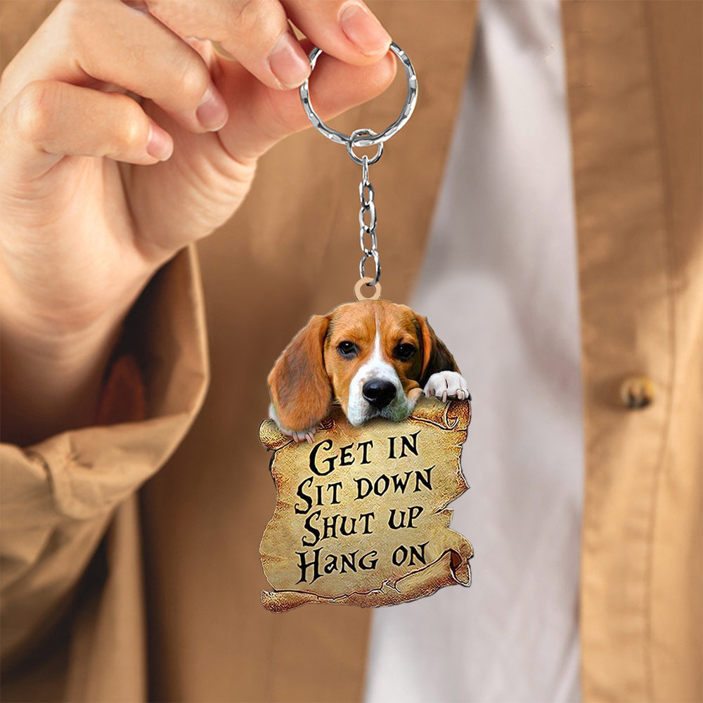 Beagle get in Beagle love Keychain