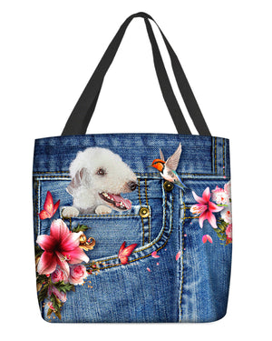 Bedlington terrier-Lily Cloth Tote Bag