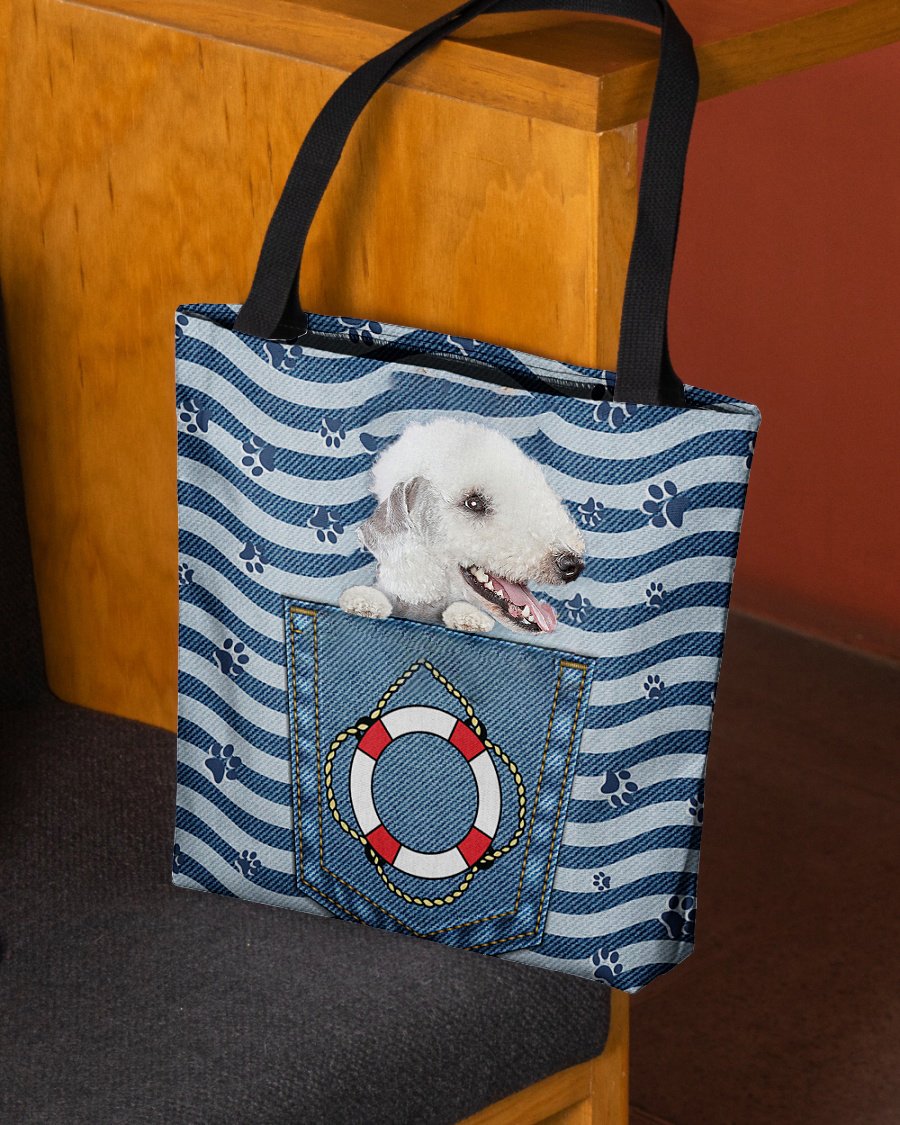 Bedlington terrier On Board-Cloth Tote Bag