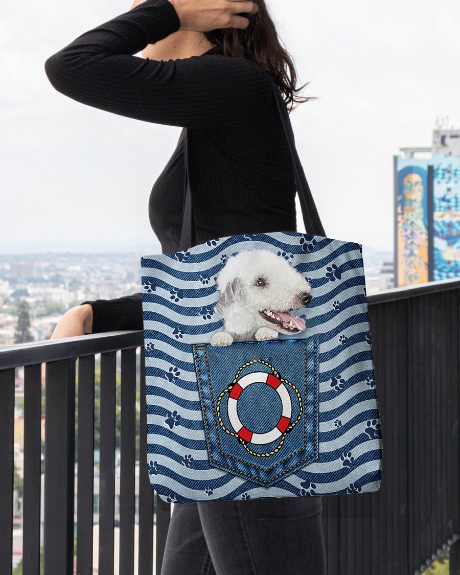 Bedlington terrier On Board-Cloth Tote Bag