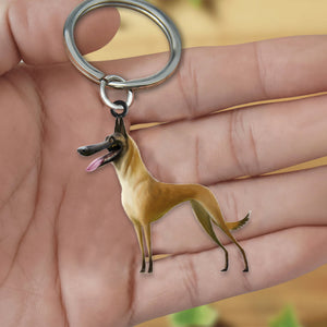 Belgian Malinois-Look at me flat Acrylic Keychain