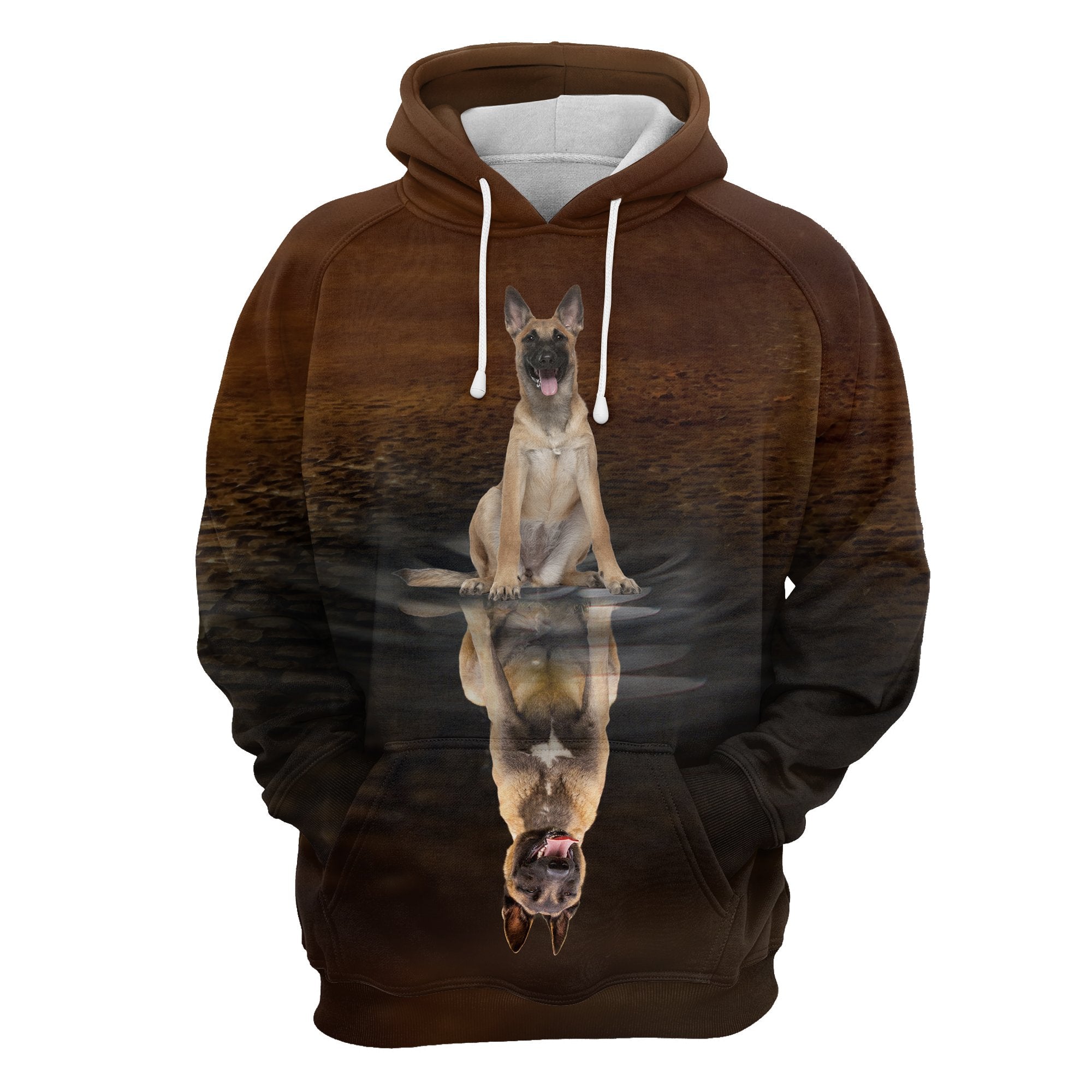 Cute Belgian Malinois Reflection All Over Hoodie