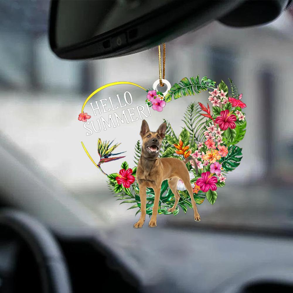 Belgian Shepherd-Hello Summer-Two Sided Ornament