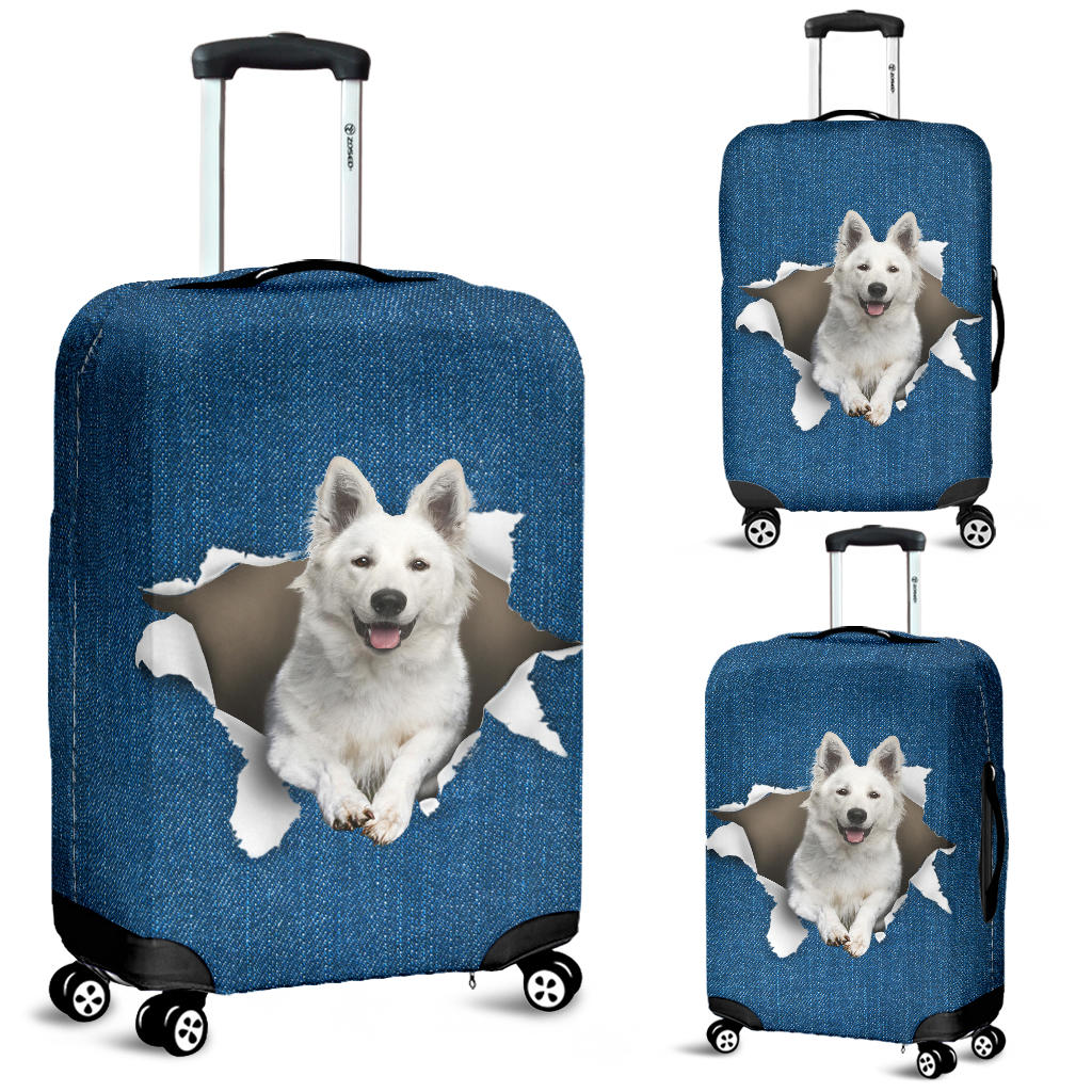 Berger Blanc Suisse-Torn Paper Luggage Covers
