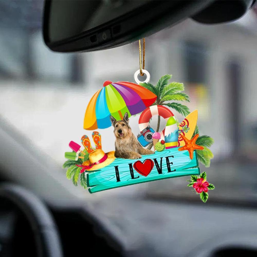 Berger Blanc Suisse-I Love Summer-Two Sided Ornament