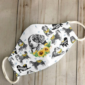 Bernese Mountain Sunflower EZ07 2606 Face Mask