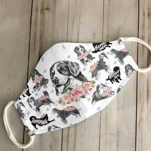 Bernese Mountain Floral Vintage EZ07 2606 Face Mask