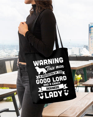 Bernese Crazy lady Cloth Tote Bag