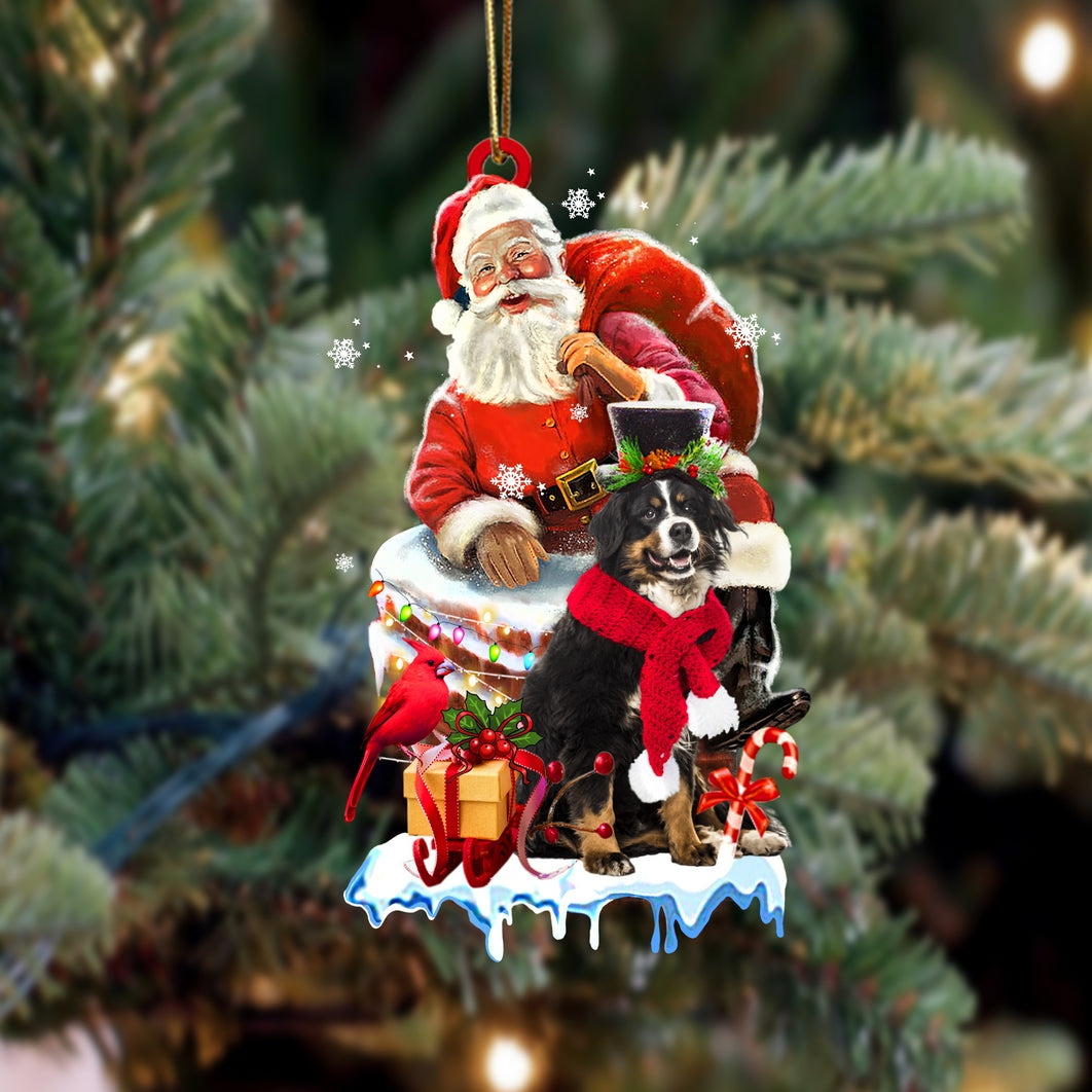 Bernese Mountain-Christmas Chimney Two Sided Ornament