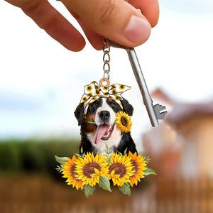 Bernese Mountain-Dog Mom Keychain