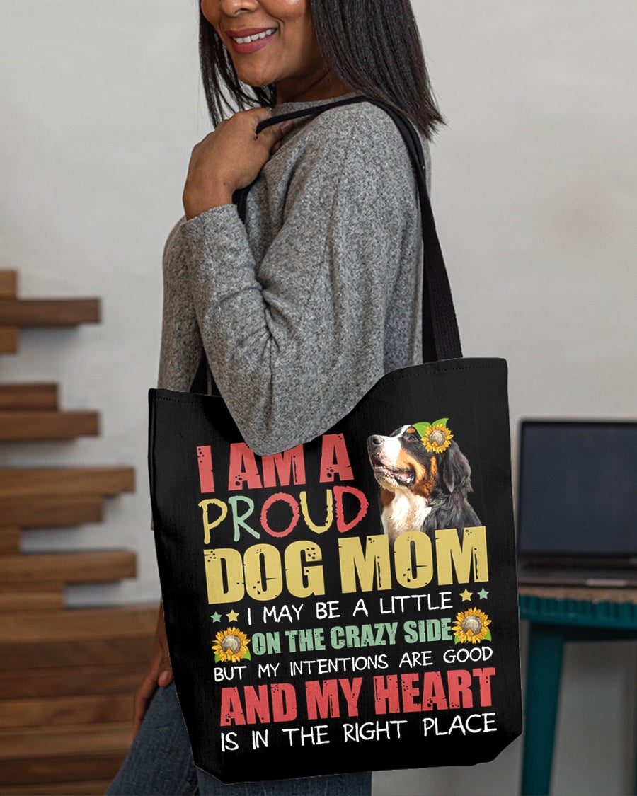 Bernese Mountain-Right Place-Cloth Tote Bag