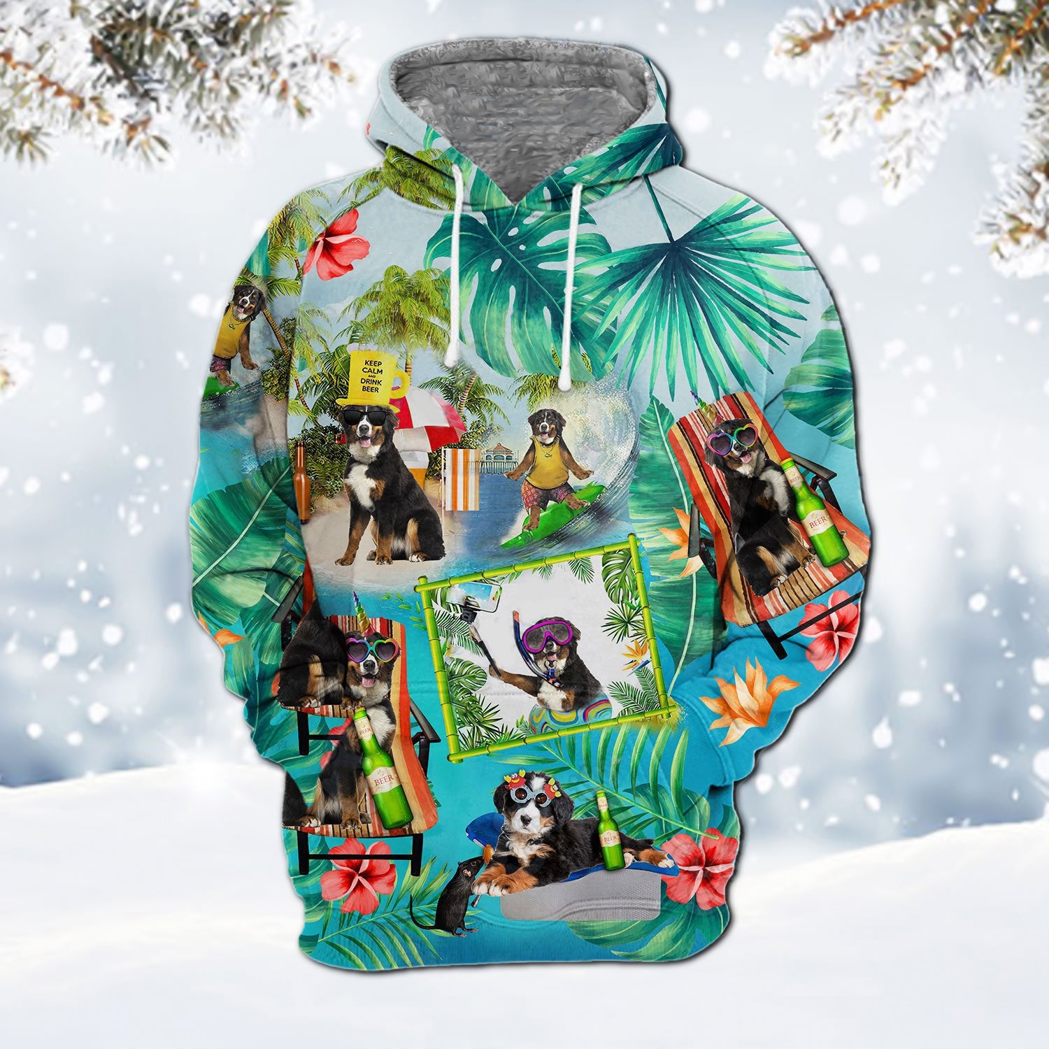 Bernese Mountain 1-Surfing Hoodie