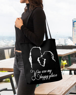 Bernese Mountain2 You Are My Happy Place -Cloth Tote Bag