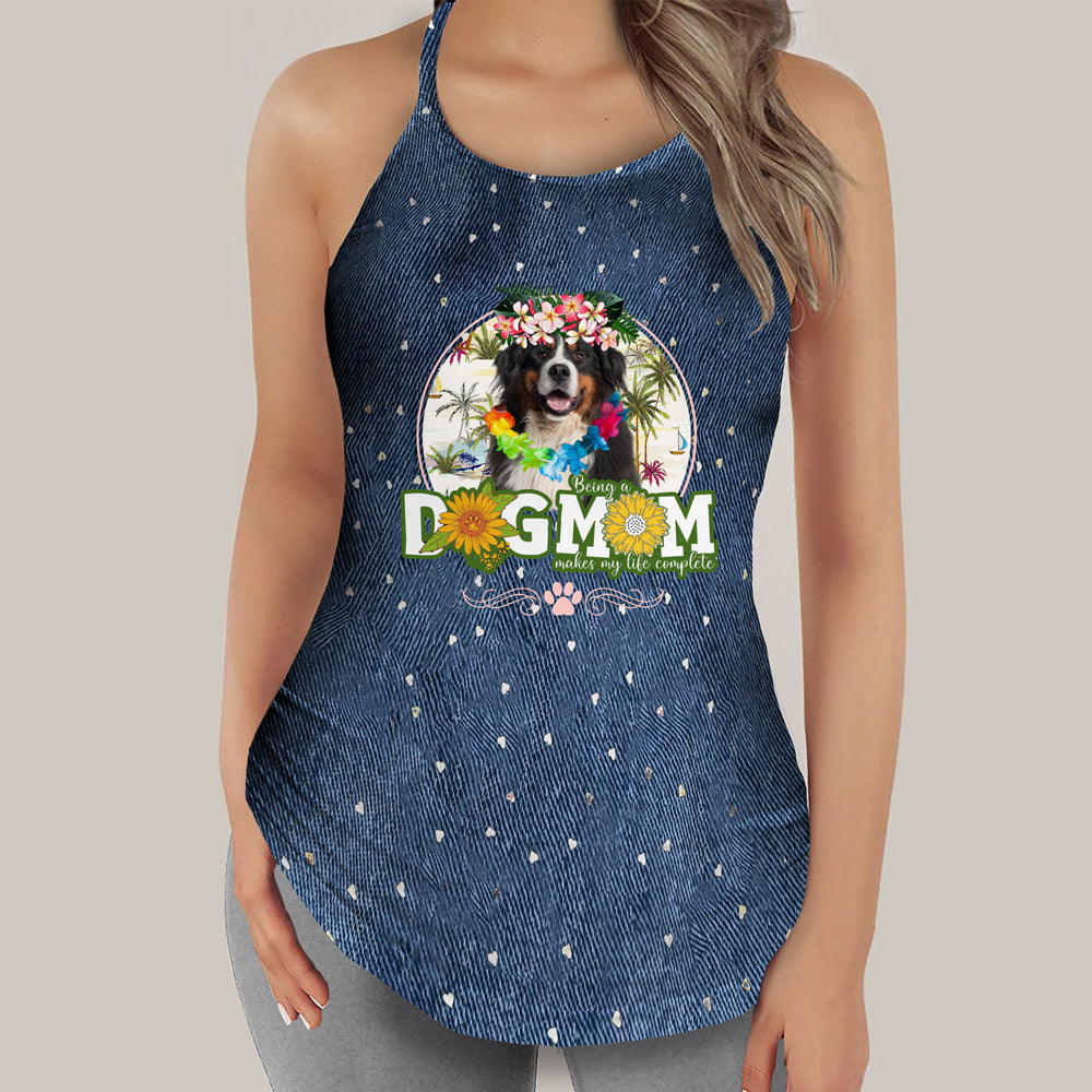 Bernese Mountain Dog-Hawaii beach Dog Mom Tank Top