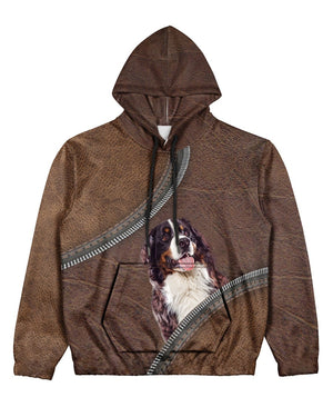 Bernese Mountain Dog-Never Walk Alone Hoodie