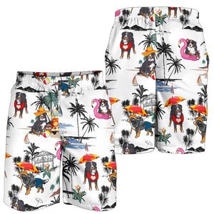 Bernese Mountain Dog-Summer Beach Mens Shorts