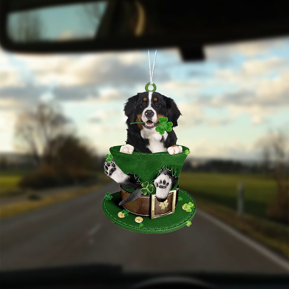 Bernese Mountain Dog 1-Patrick Hat-Two Sided Ornament