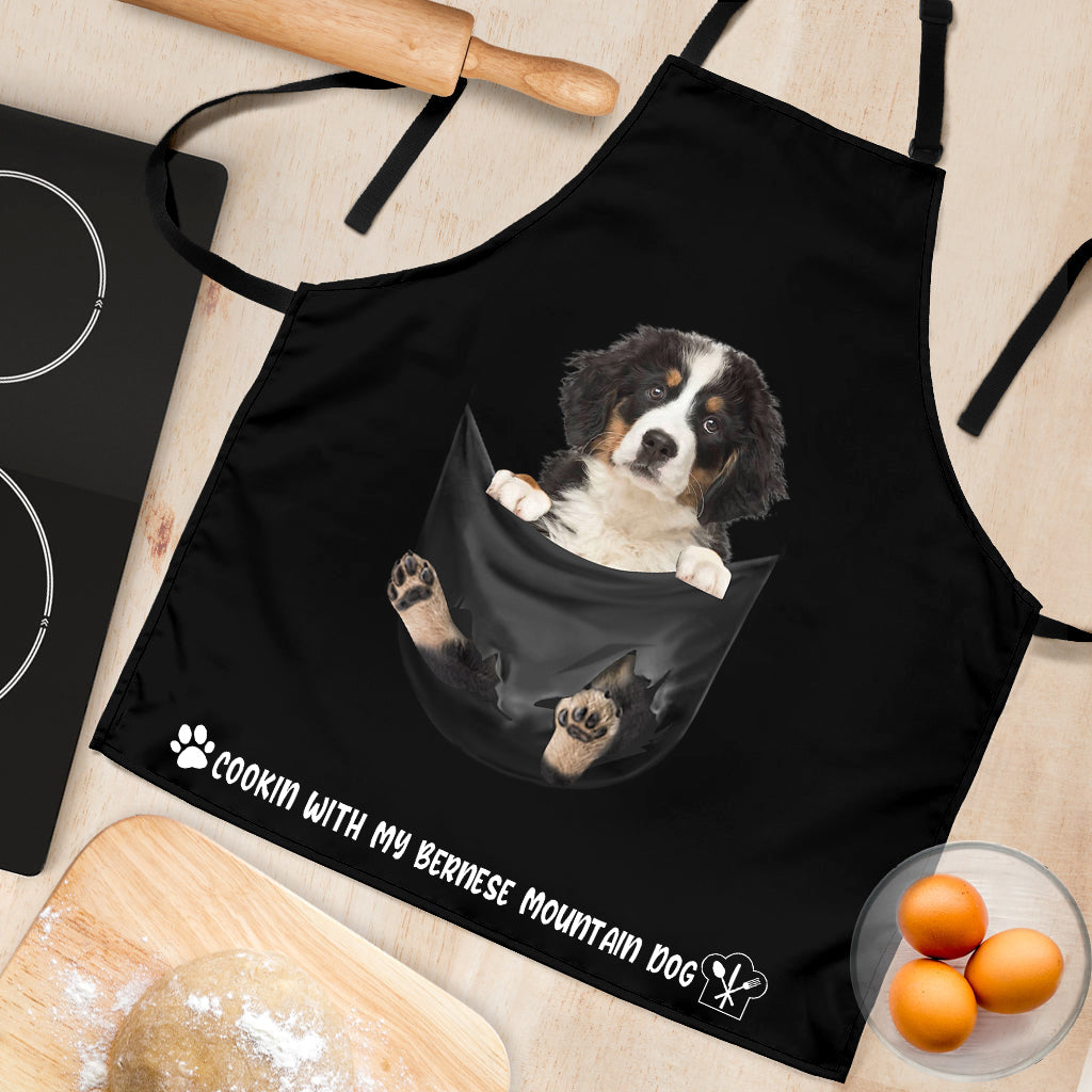 Bernese Mountain Dog 2 Cookin' With Me Apron