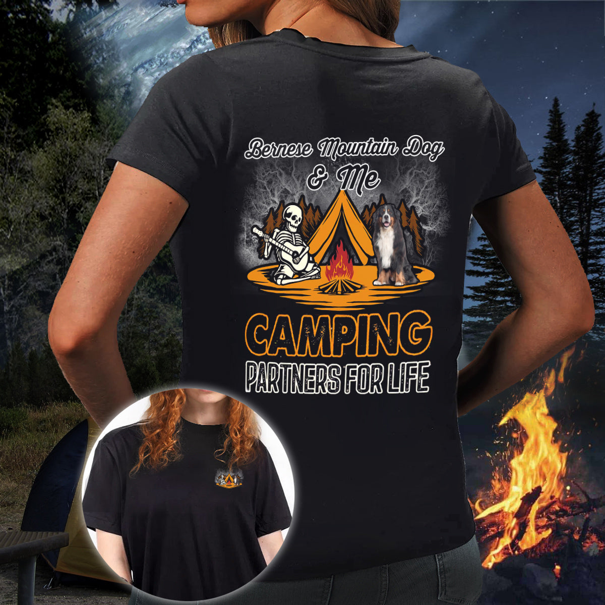 Bernese Mountain Dog Camping Partners T-shirt