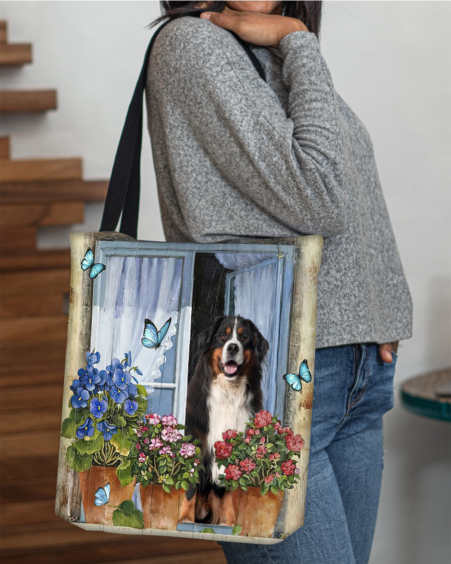 Bernese Mountain Dog Today I Choose Joy-Cloth Tote Bag