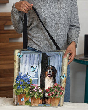 Bernese Mountain Dog Today I Choose Joy-Cloth Tote Bag