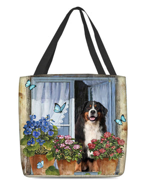 Bernese Mountain Dog Today I Choose Joy-Cloth Tote Bag